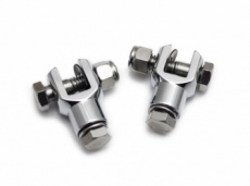 3/8×24 フットペグクリップキット クローム