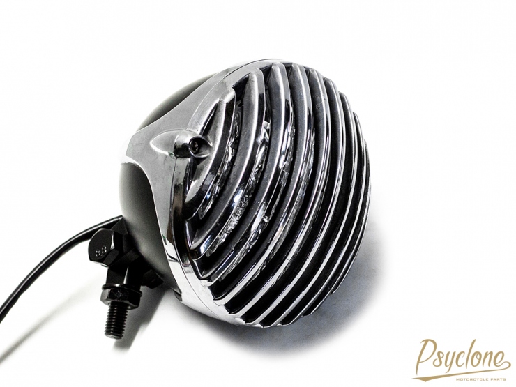 ヘッドキャプ421-05 Psyclone アルミ鋳造バードゲージヘッドライト「MOTOR ROCK」