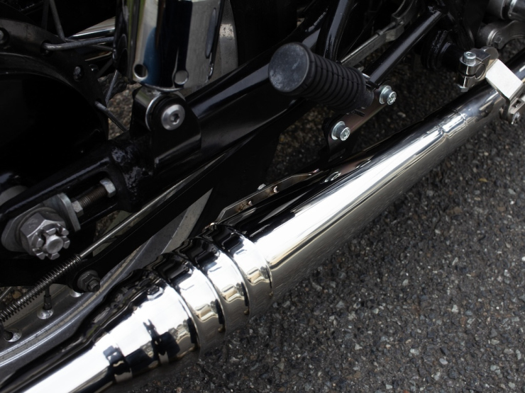 W650 W400FLAKES トランペットマフラー フルエキ モーターロック カワサキ W650/400 FLAKES トランペットマフラー フルエキ