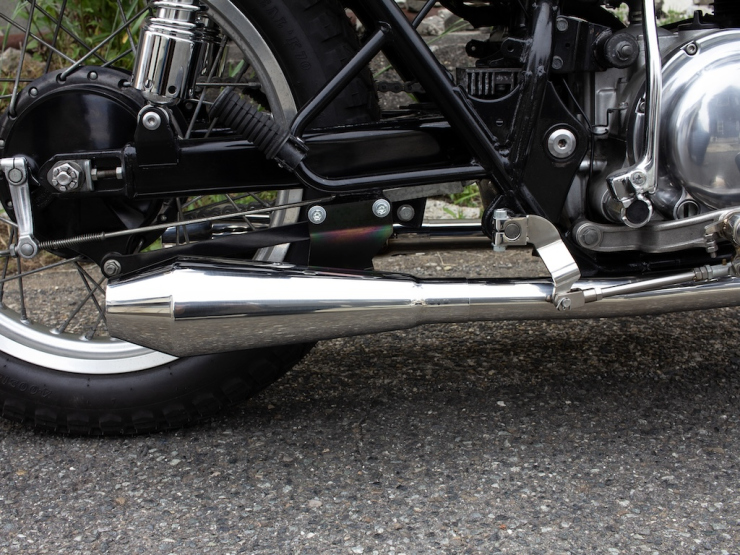 W650/400用 STDメガホン ショート 新型フルエキ LOW「MOTOR ROCK」