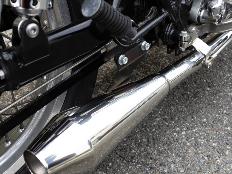 w650/400用メガホンマフラー W650/400用 STDメガホン ショート 新型フルエキ LOW「MOTOR ROCK」