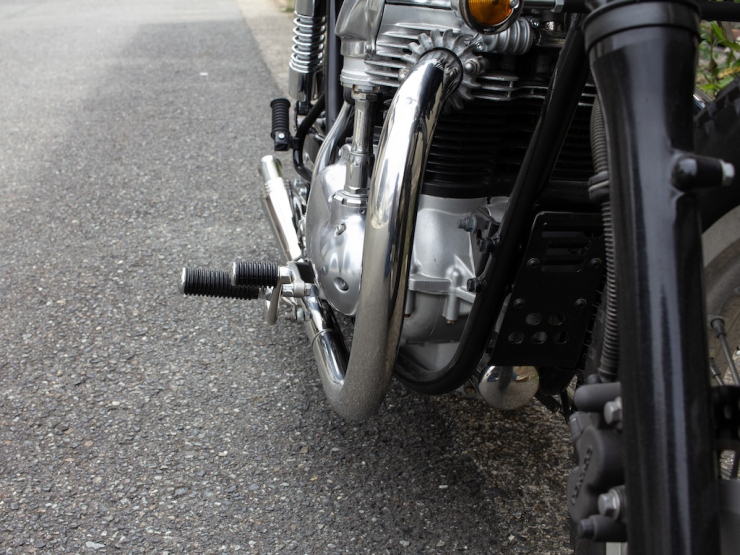 w650/400用メガホンマフラー W650/400用 STDメガホン ショート 新型フルエキ LOW「MOTOR ROCK」