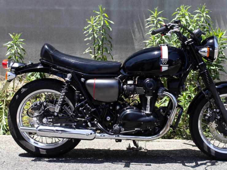 W650/400/800用 薄型ベーツタイプ 'Narrow' TTシート「MOTOR ROCK」