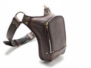 MOTOR ROCK × GAHO レザーバッグ Type A バーガンディー