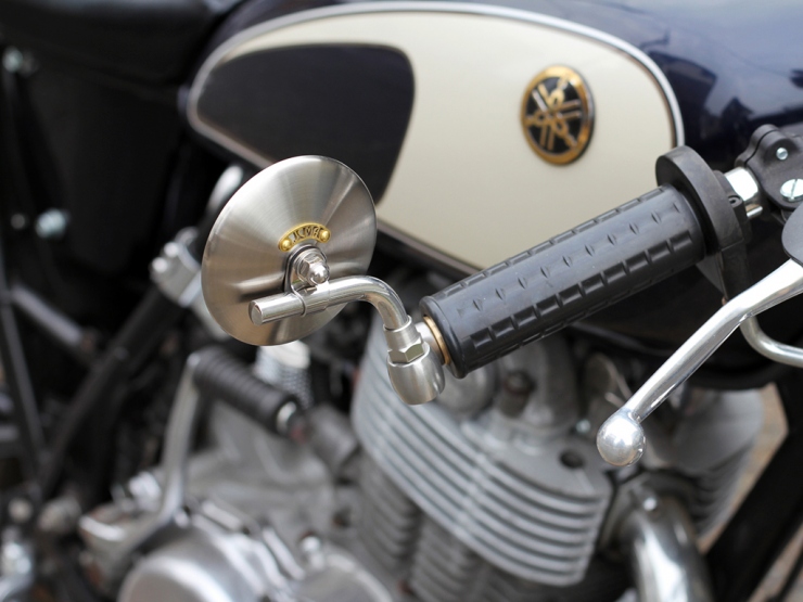 JCMAミラー バーエンド φ80 ヘアライン「MOTOR ROCK」