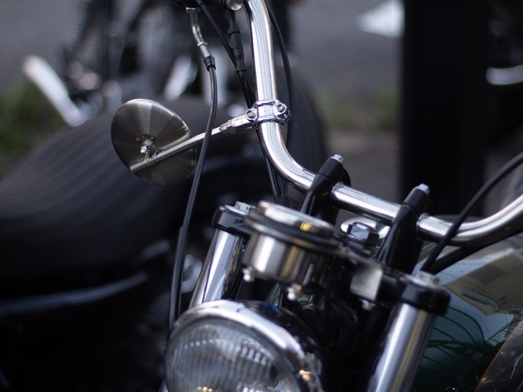 ハンドルクランプミラーホルダー 7/8インチ「MOTOR ROCK」