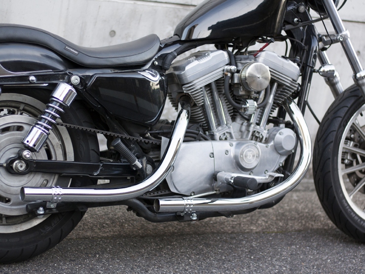 スポーツスター XL'04-'06 オールドスタイル手曲げマフラー