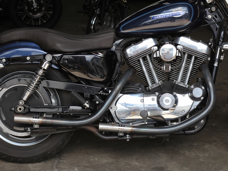 スポーツスター　オールドスタイル手曲げマフラー 03 XL スチール ベアメタル スポーツスター XL'86-'03 オールドスタイル手曲げマフラー