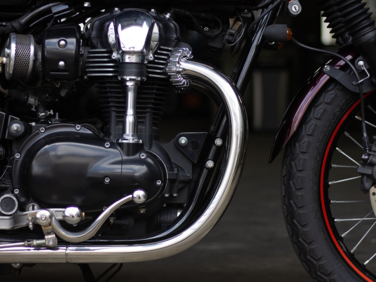 W800用 ('11-'16) 69メガホン 新型フルエキ MID「MOTOR ROCK」