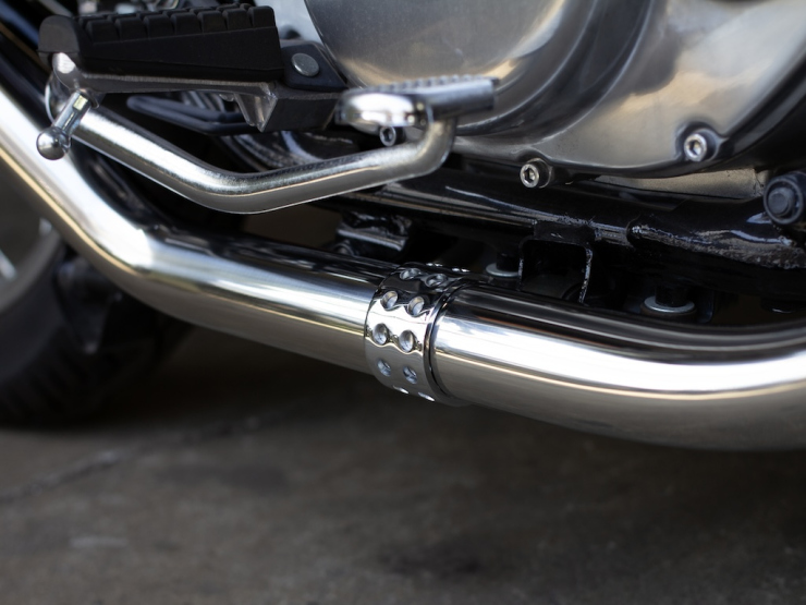 SR400用 69メガホン 新型フルエキ アップ FI車「MOTOR ROCK」