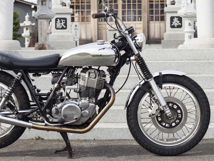 SR400/500用 ボンネビルタンクキット クローム「MOTOR ROCK」