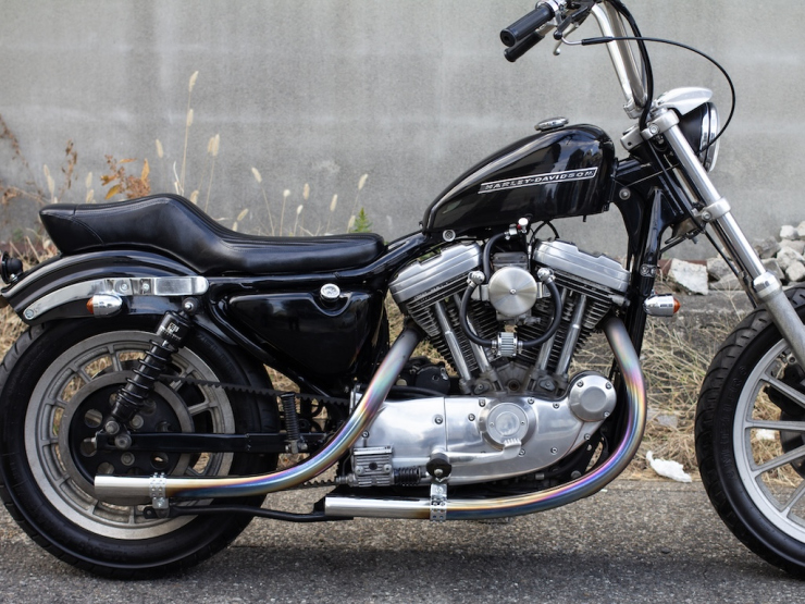 スポーツスター XL'86-'03 オールドスタイル手曲げマフラー ステンレス