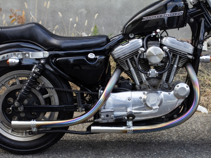 スポーツスター XL'86-'03 オールドスタイル手曲げマフラー ステンレス